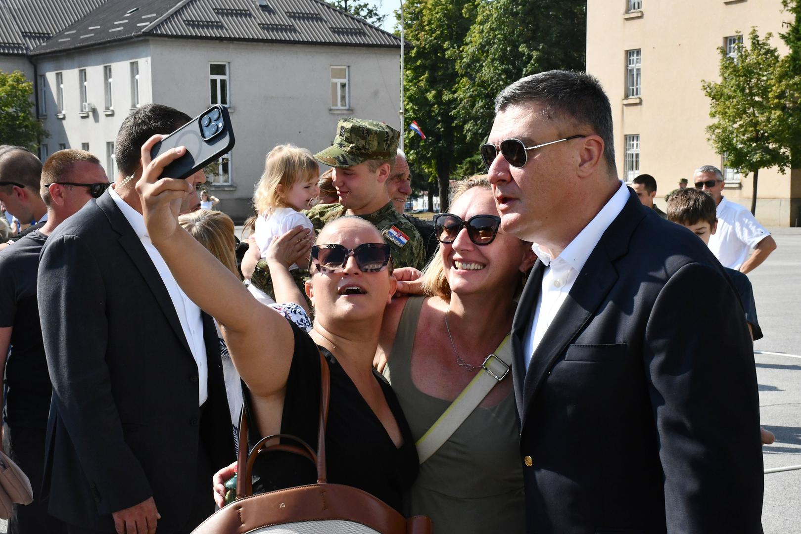 30.08.2024., Pozega - Predsjednik Republike i vrhovni zapovjednik Oruzanih snaga Republike Hrvatske Zoran Milanovic sudjelovao je na svecanoj prisezi 43. narastaja rocnih vojnika na dragovoljnom vojnom osposobljavanju u Pozegi. Photo: Ivica Galovic/PIXSELL