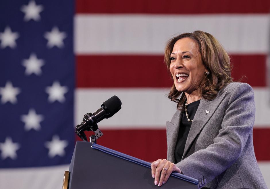 Democratic presidential nominee U.S. Vice President Kamala Harris campaigns in Atlanta