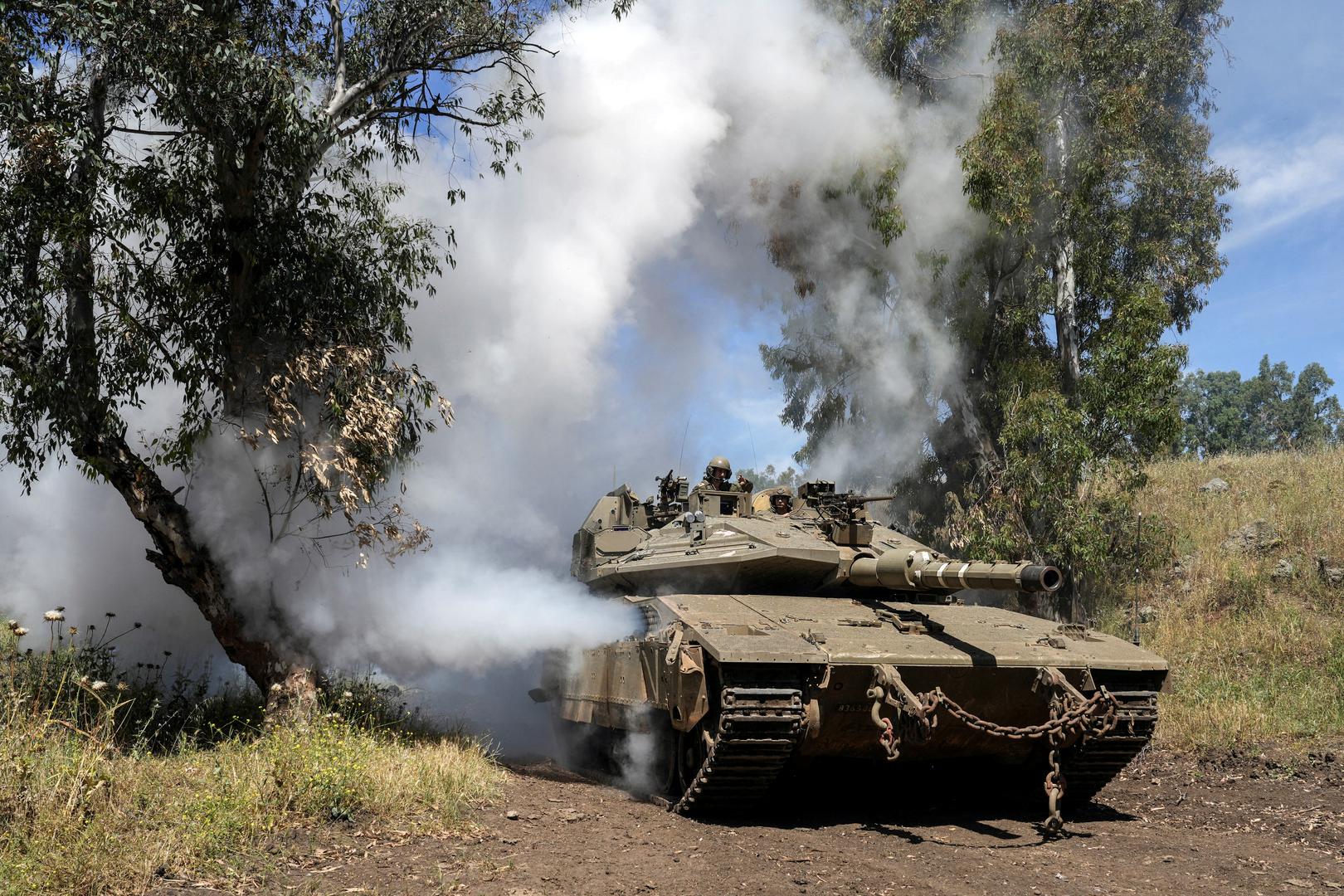 Israeli soldiers participate in a training exercise, amid the ongoing conflict in Gaza between Israel and the Palestinian Islamist group Hamas and cross-border hostilities betweenÊHezbollahÊand Israeli forces, near Katzrin in the Israeli-occupiedÊGolanÊHeights, May 8, 2024. REUTERS/Ayal Margolin ISRAEL OUT. NO COMMERCIAL OR EDITORIAL SALES IN ISRAEL     TPX IMAGES OF THE DAY Photo: Ayal Margolin/REUTERS