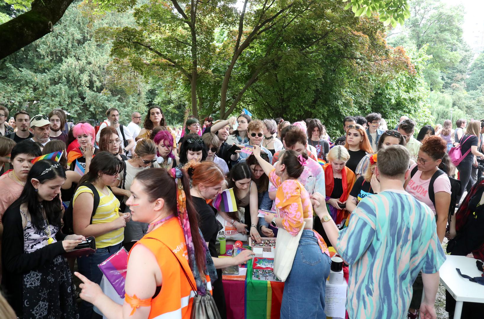 10.06.2022., Zagreb - 22. Povorka ponosa LGBTIQ+ zajednice, osoba i duginih obitelji Zagreb Pridea ove se godine odrzava pod sloganom "Zajedno za trans prava!". Photo: Matija Habljak/PIXSELL