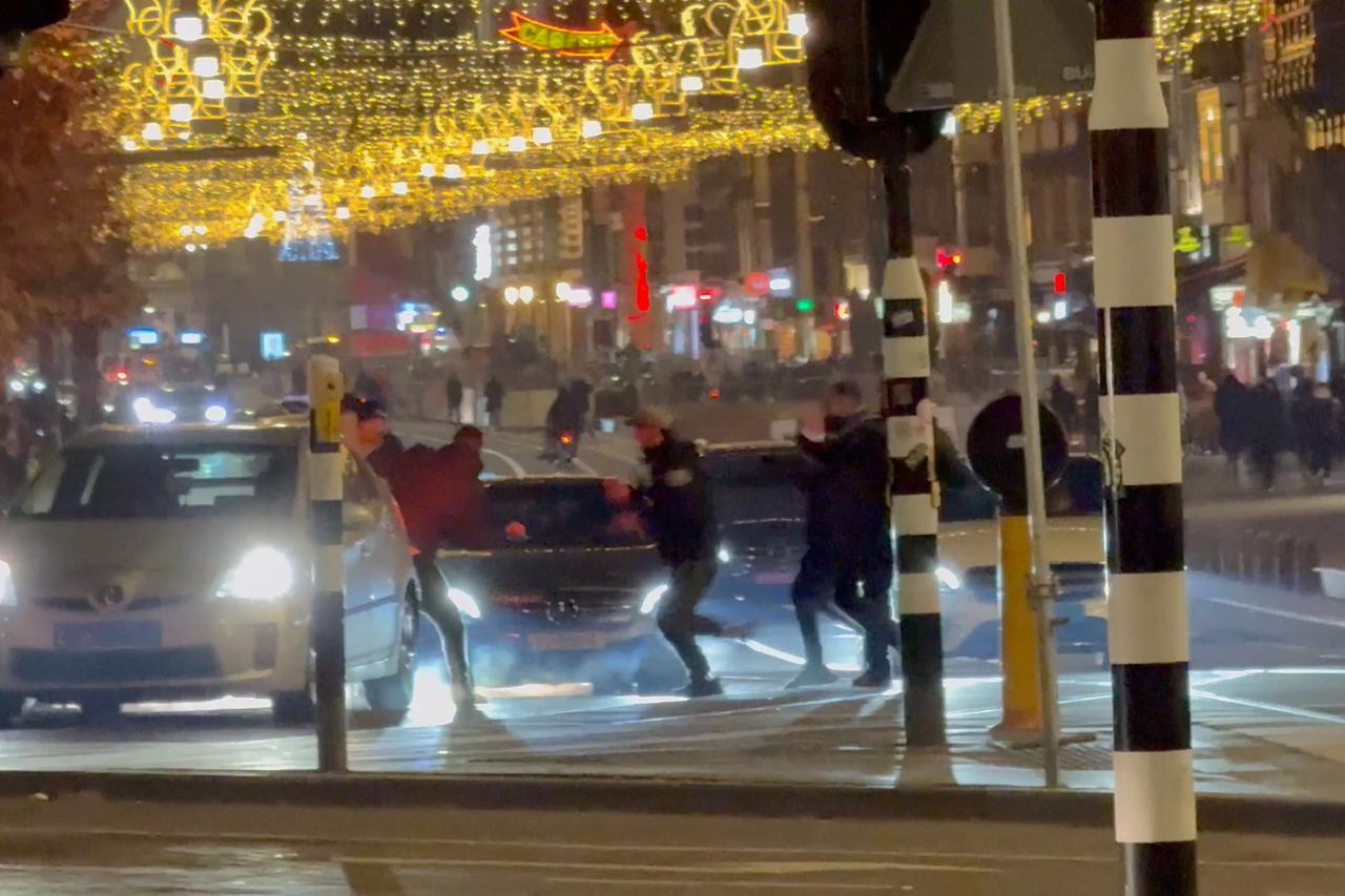 Youth clash with Israeli football fans outside Amsterdam Central station