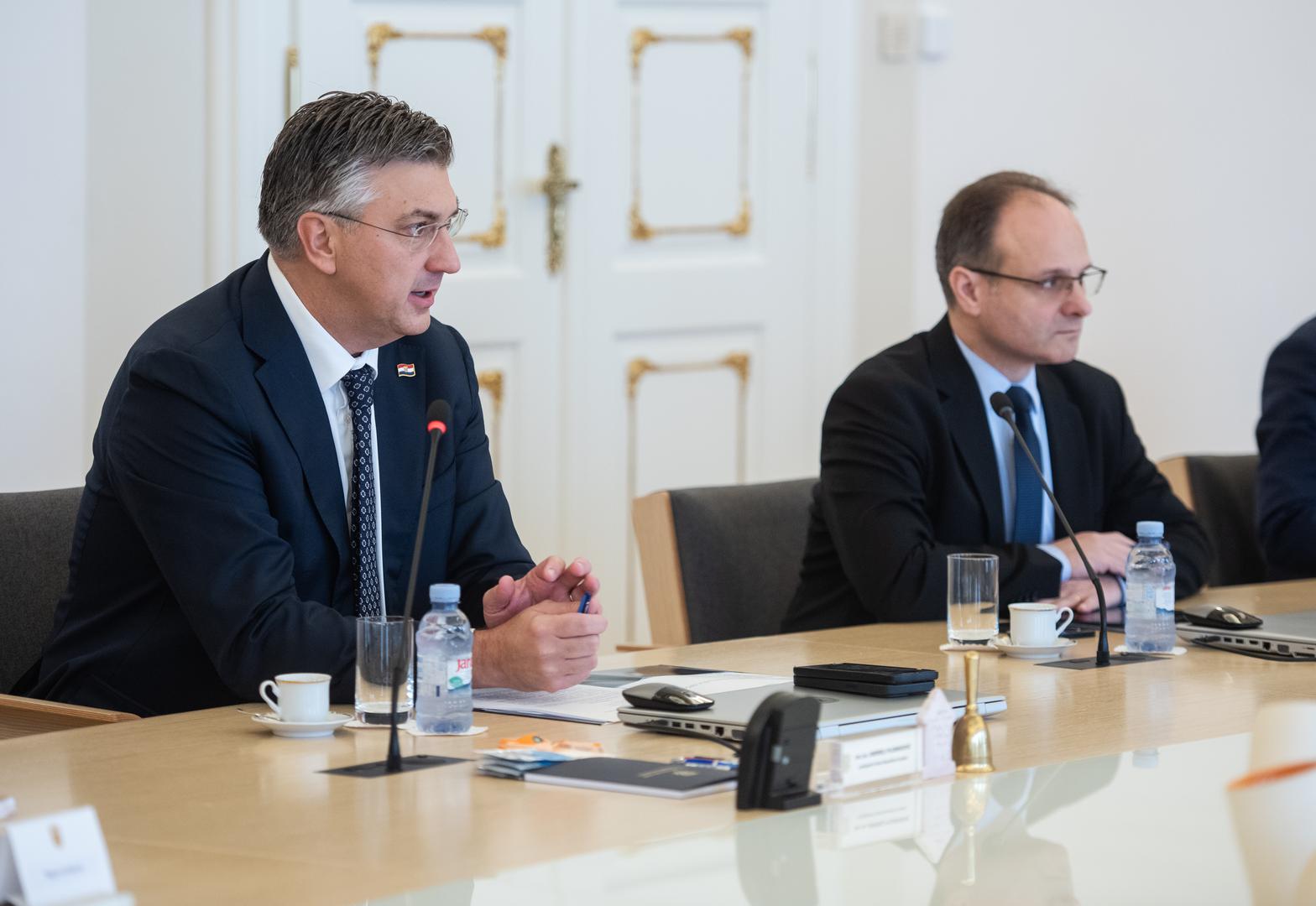 15.11.2023., Zagreb - U Banskim dvorima odrzan je sastanak predsjednika Vlade RH Andreja Plenkovica s predstavnicima Hrvatske poljoprivredne komore. predsjednik Vlade RH Andrej Plenkovic Photo: Neva Zganec/PIXSELL