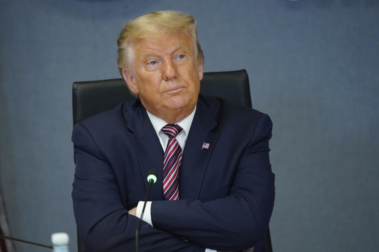 Trump visits FEMA headquarters for a briefing on Hurricane Laura