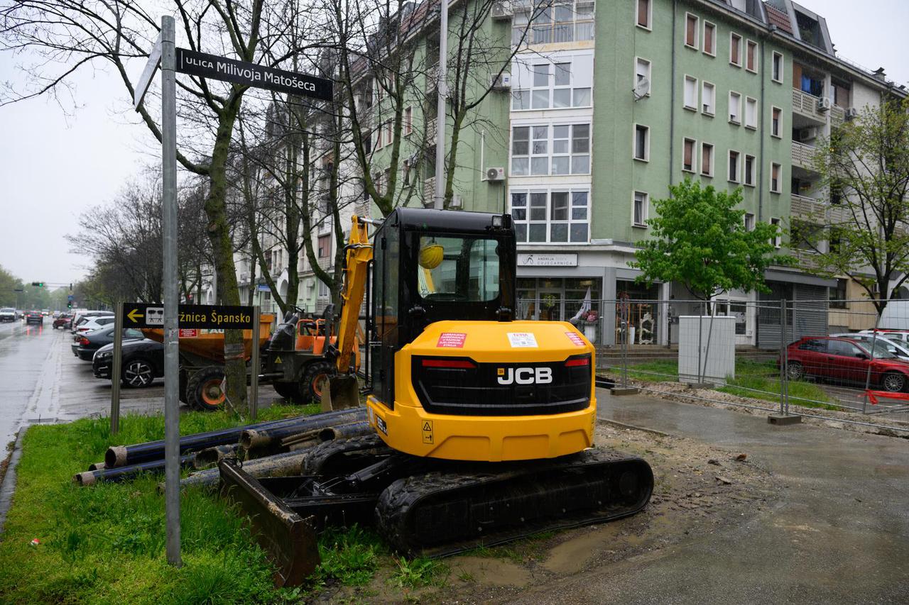 Zagreb: Radovi u Ulici Ivane Brlić Mažuranić u Malešnici