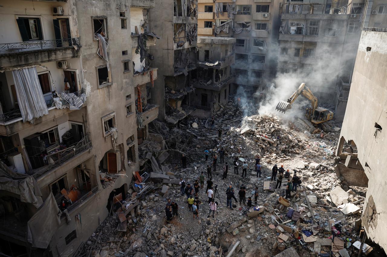 Aftermath of an Israeli air strike, in Beirut