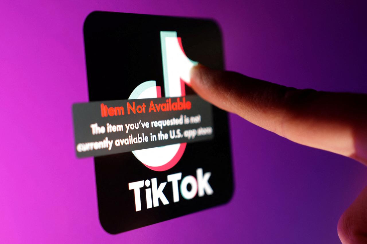 Illustration shows TikTok app logo and error message reading "Item Not Available\