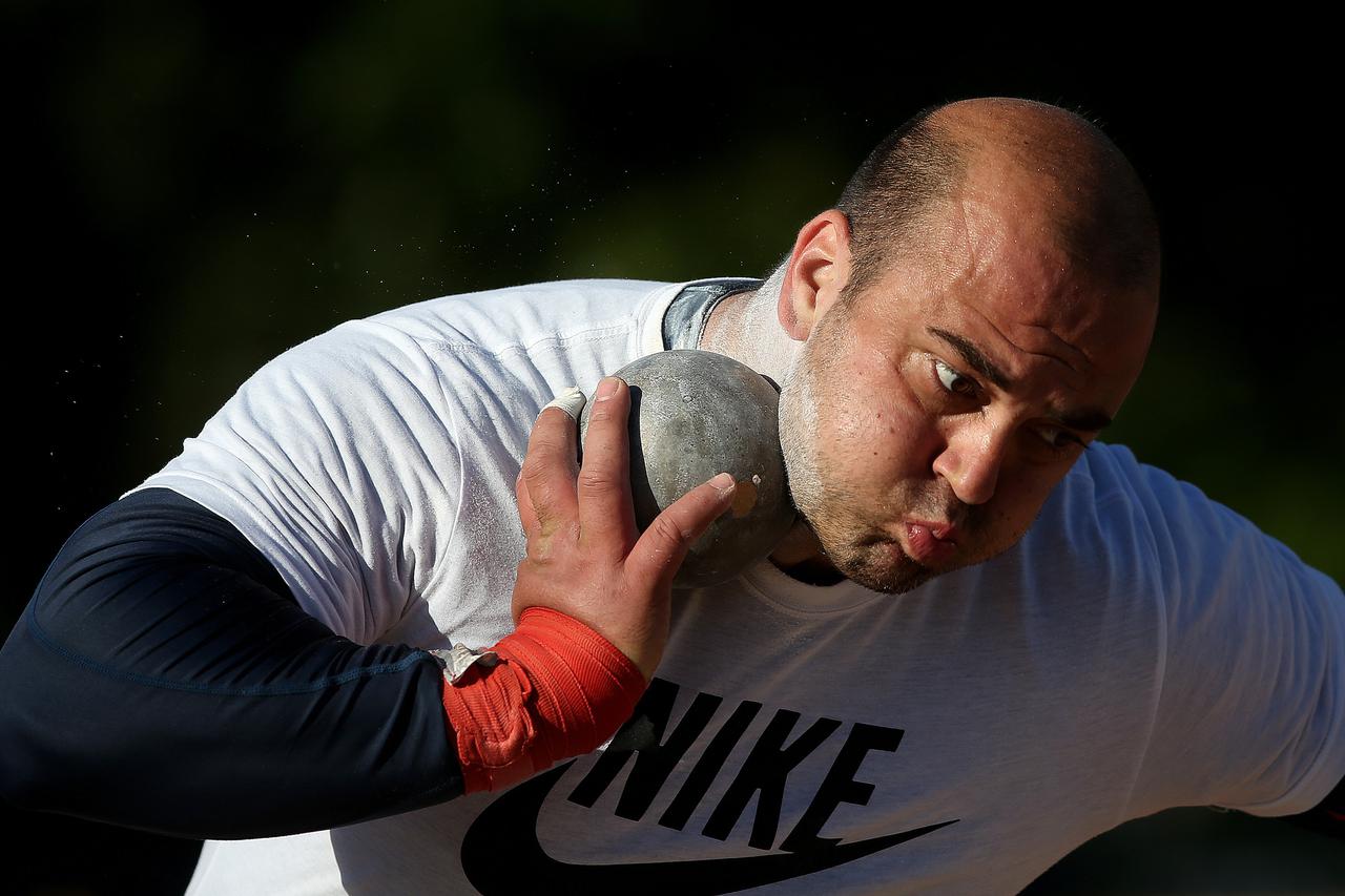 12.05.2014., Zagreb, SRC Mladost -  Hrvatski bacac kugle Nedzad Mulabegovic na treningu. Photo: Igor Kralj/PIXSELL