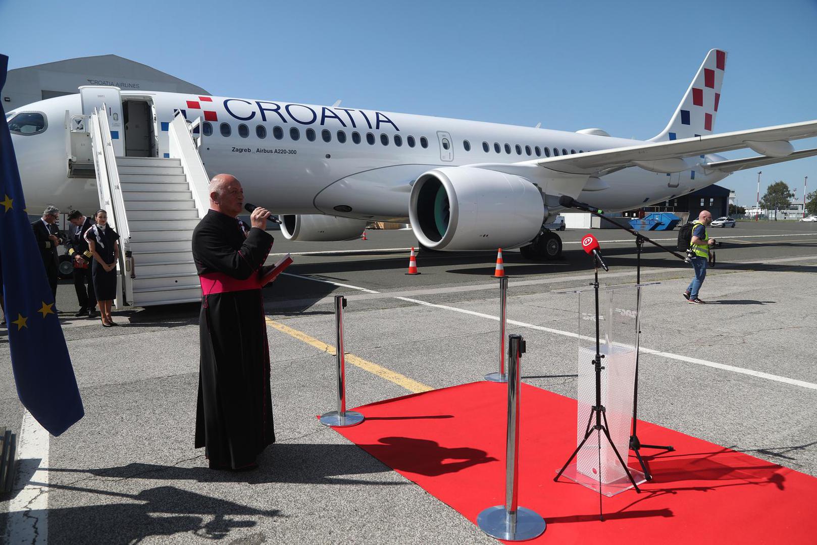 30.07.2024.,Zagreb - Docek prvog novog zrakoplova Airbus A220, cime sluzbeno pocinje cjelokupna obnova flote hrvatskog nacionalnog avioprijevoznika Photo: Zeljko Hladika/PIXSELL