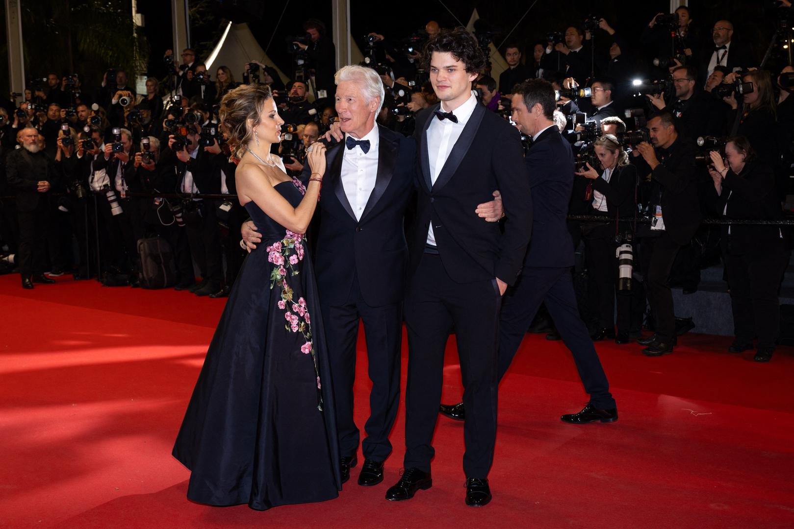 Homer James Jigme Gere, Alejandra Gere and Richard Gere attend the "Oh, Canada" Red Carpet at the 77th annual Cannes Film Festival at Palais des Festivals on May 17, 2024 in Cannes, France. Photo by Shootpix/ABACAPRESS.COM Photo: Shootpix/ABACA/ABACA