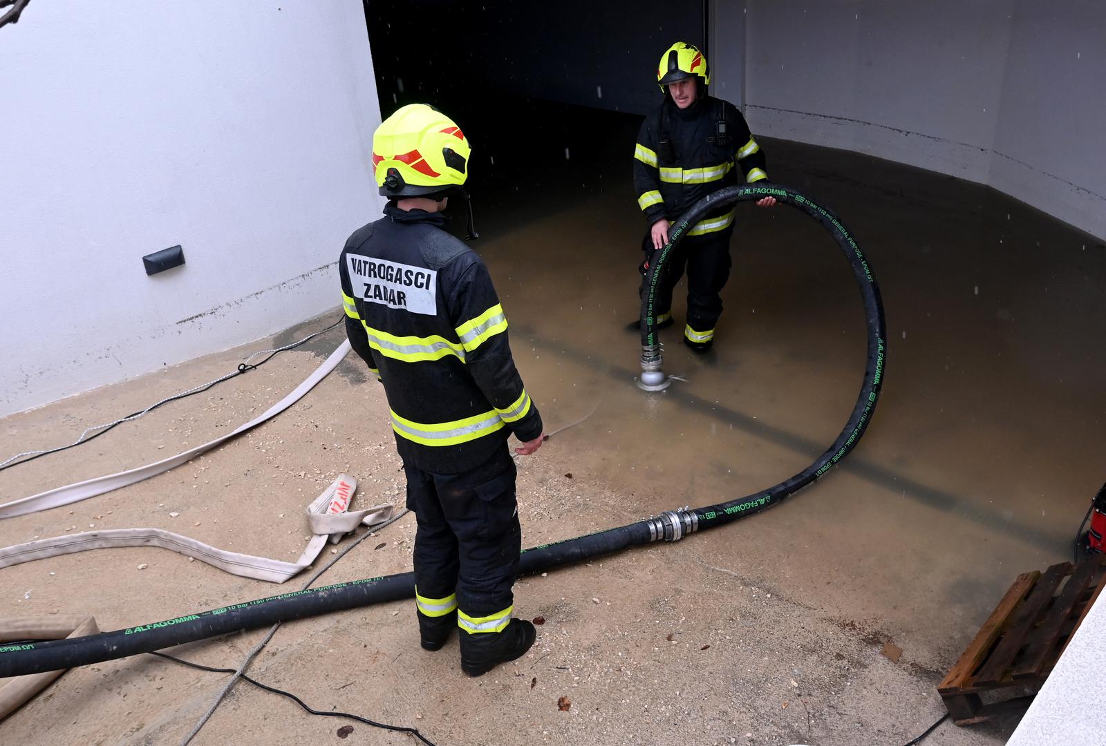 11.03.2024., Zadar - Posljedice jakjon nevremena i kise koja je pala 164 litre po cetvornom metru. Photo: Dino Stanin/PIXSELL