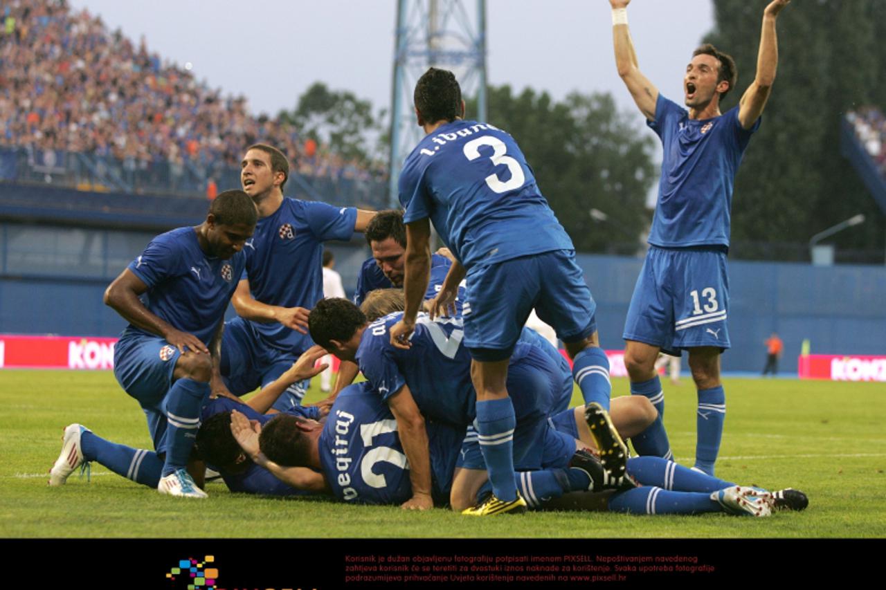 \'13.07.2011., stadion Maksimir, Zagreb - Prva utakmica 2. pretkola Lige prvaka, GNK Dinamo - Neftchi Baku. Slavlje.  Photo: Igor Kralj/PIXSELL\'