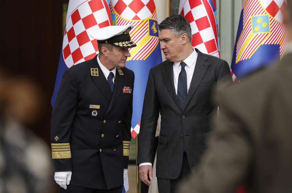 Predsjednik Zoran Milanović i admiral Robert Hranj