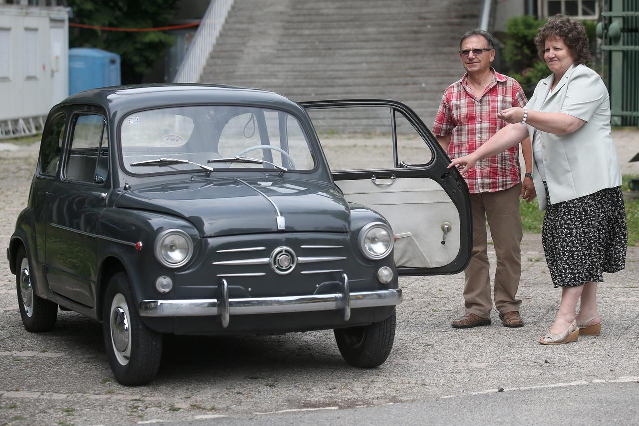 13.07.2015., Zagreb - Zlatko Bestak poklonio je Tehnickom muzeju Nikola Tesla svoj automobil  Fiat 500 popularno nazvan Fico u originalnom stanju  iz 1955. godine. Photo: Igor Kralj/PIXSELL