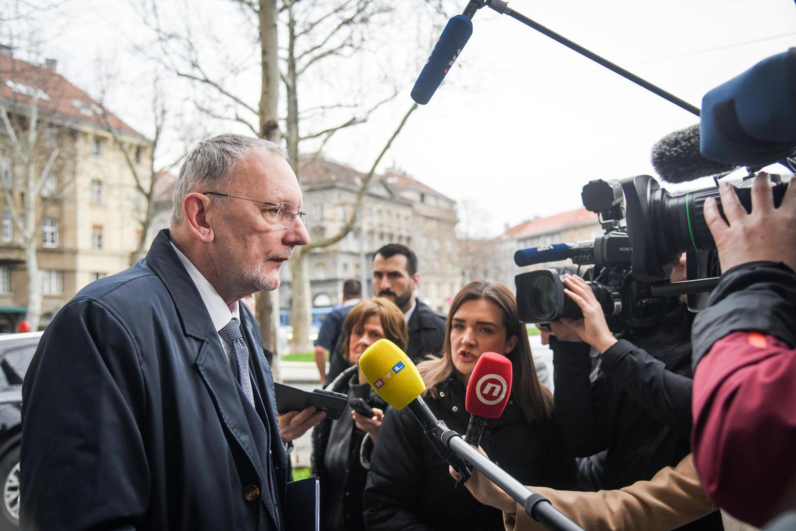 20.03.2023., Zagreb - Dolazak na sjednicu sireg Predsjednistva HDZ-a. Ministar Davor Bozinovic dao je izjavu za medije.  Photo: Josip Regovic/PIXSELL