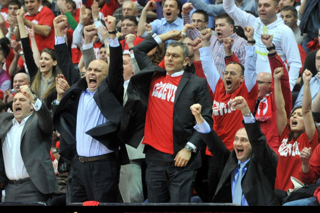 '23.03.2011.,Cibonina dvorana, Zagreb - Cetvrtfinale Eurokupa, KK Cedevita - KK Estudiantes. Mladen Weber, Emil Tedeschi, Josko Klisovic Photo: Marko Lukunic/PIXSELL'