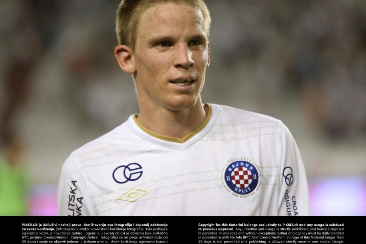 '19.07.2011., Poljud, Split - 1. HNL, Hajduk Split - HNK Sibenik. Marin Tomasov strijelac drugog gola za Hajduk. Photo: Ivo Cagalj/PIXSELL'