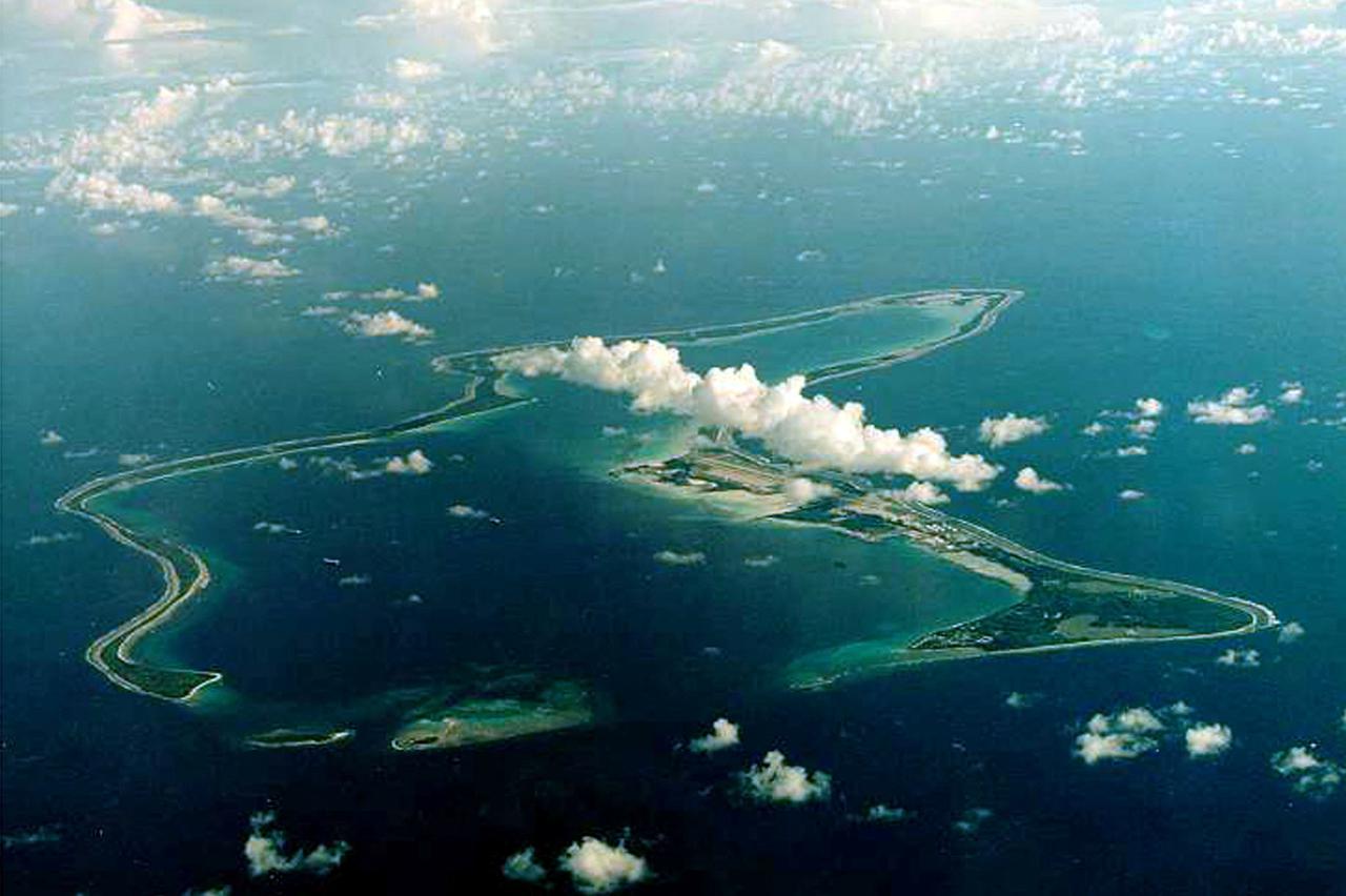 FILE PHOTO: An undated file photo shows Diego Garcia, the largest island in the Chagos archipelago and site of a major United States military base