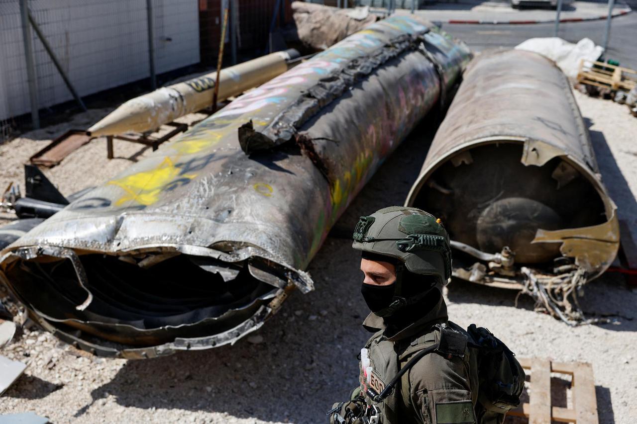 Israel's military displays Iranian ballistic missile and Hezbollah weapons in Julis army base