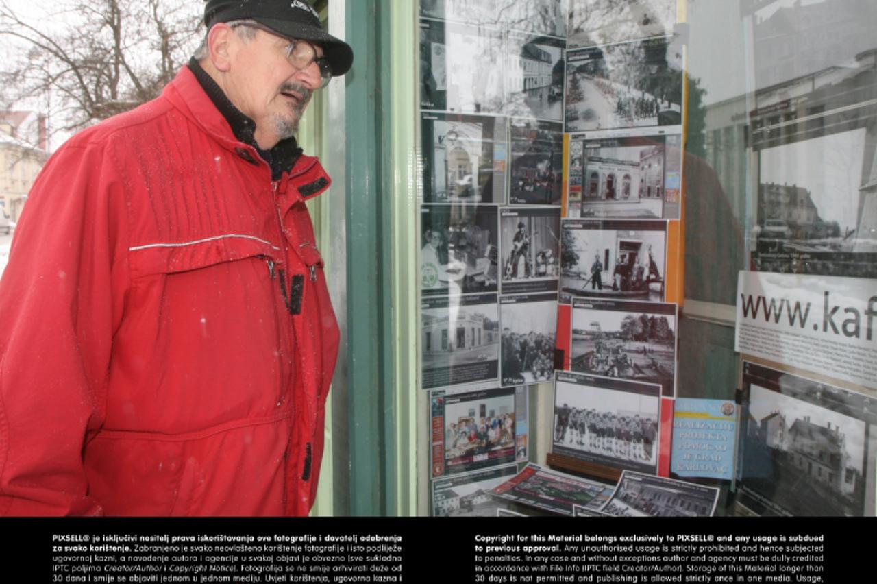 '09.02.2013., Karlovac - Izlozba Kafotka povodom prve godisnjice Kafotke Dinka Neskusila.  U Paviljonu Katzler izlozene su stare fotografije Karlovca. Photo: Dominik Grguric/PIXSELL'