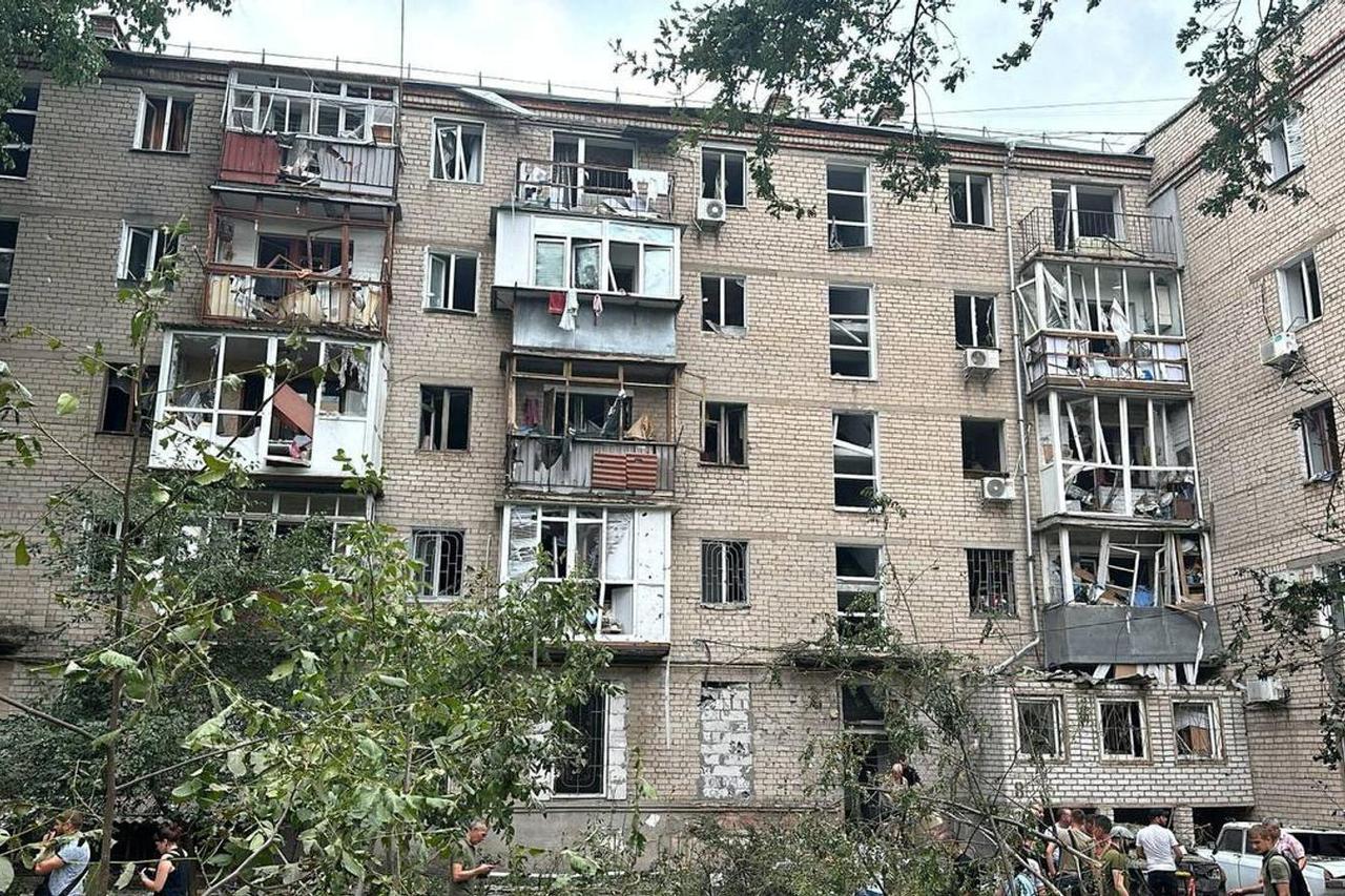 Aftermath of a Russian missile attack in Mykolaiv