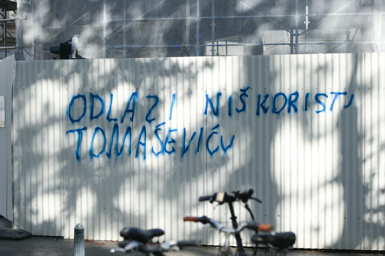 Zagreb: Osvanuo još jedan grafit protiv gradonačelnika Tomaševića 