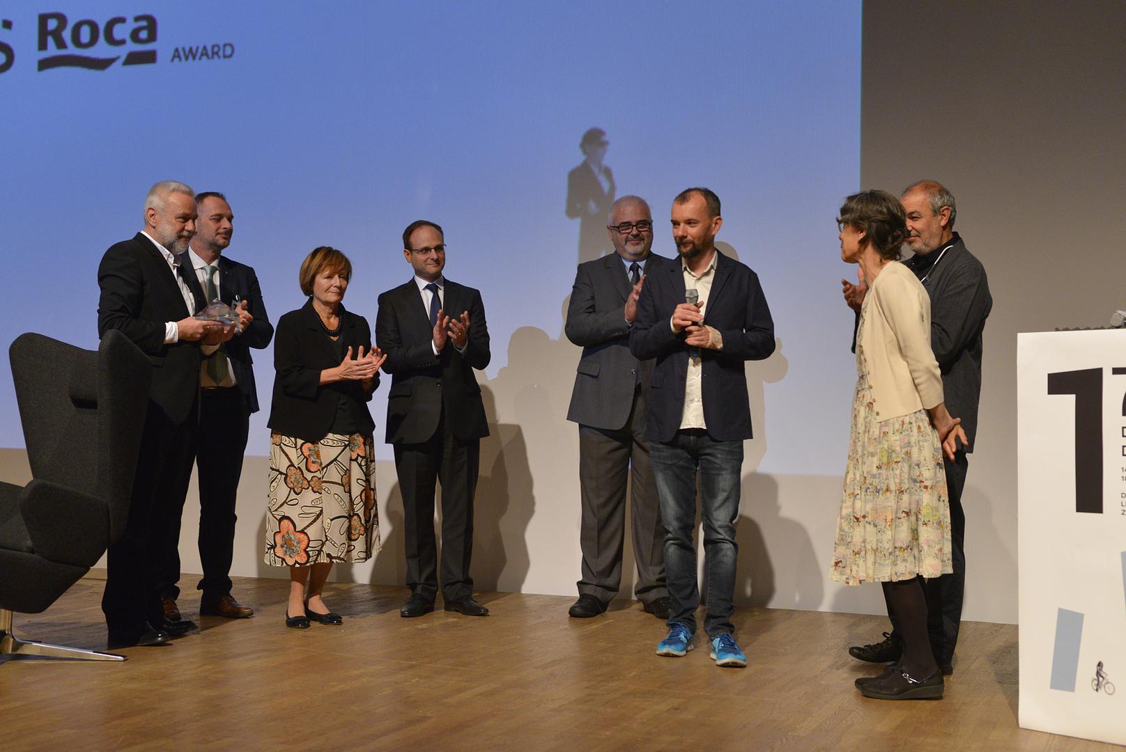 Andrija Rusan, Eric Hauck, šef Predstavništva Vlade Katalonije u RH; Vera Grimmer; Zvonimir Frka-Petešić; Mladen Kokolić; Maroje Mrduljaš; Ramon Villalta (RCR); Carme Pigem (RCR)