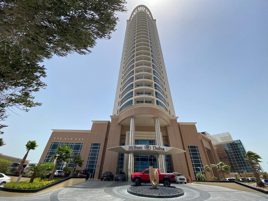 General view of Hilton Hotel which will be used to host teams for the FIFA World Cup Qatar 2022, Doha, Qatar