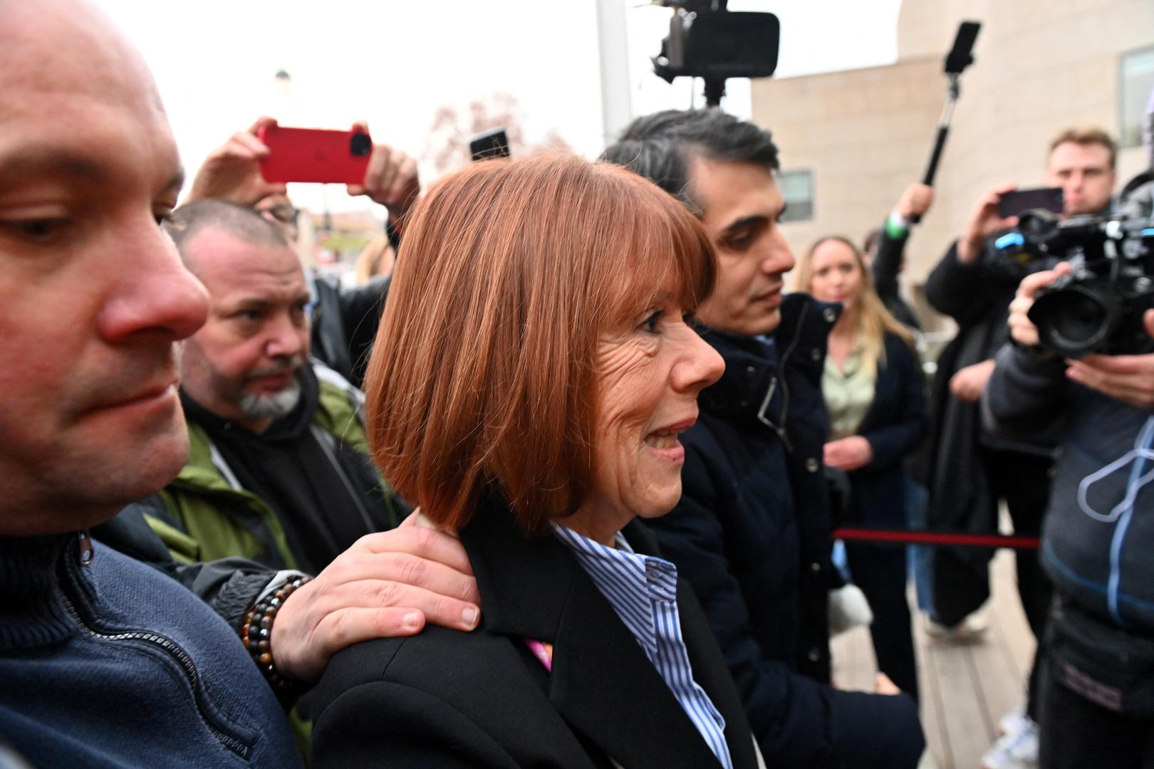 Frenchwoman Gisele Pelicot, the victim of an alleged mass rape orchestrated by her then-husband Dominique Pelicot at their home in the southern French town of Mazan, arrives with her lawyer Stephane Babonneau to attend the verdict in the trial for Dominique Pelicot and 50 co-accused, at the courthouse in Avignon, France, December 19, 2024. REUTERS/Alexandre Dimou Photo: ALEXANDRE DIMOU/REUTERS