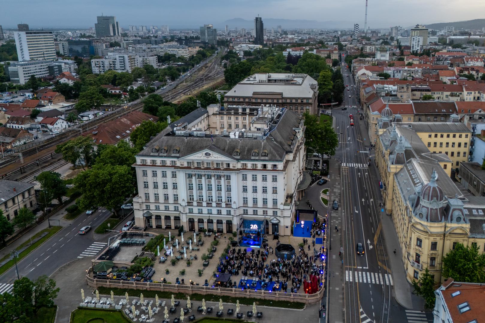 20.05.2024., Zagreb - Svecana proslava 20. rodjendana Poslovnog dnevnika u hotelu Esplanade. Fotografije iz zraka. Photo: Igor Kralj/PIXSELL