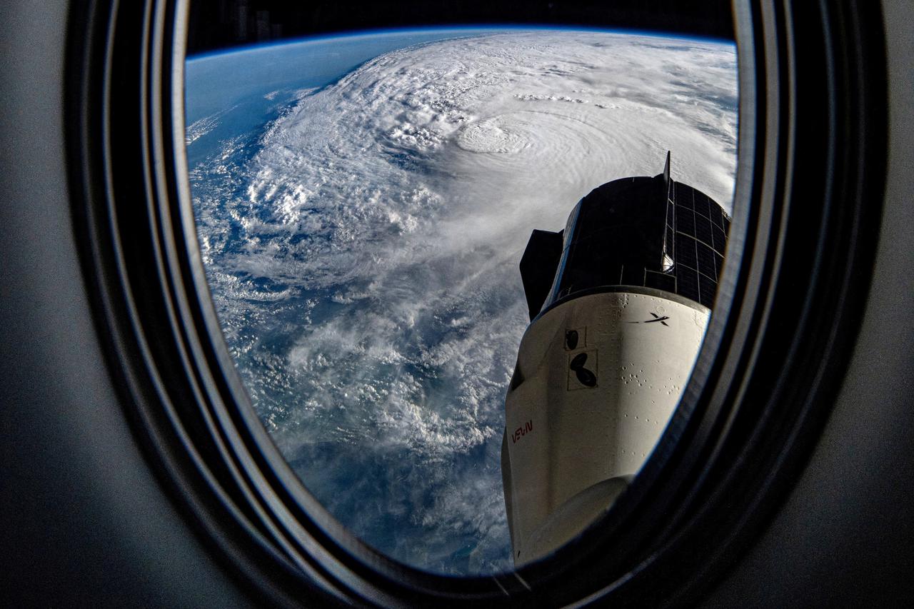 Hurricane Milton advances towards Florida in a view from the International Space Station