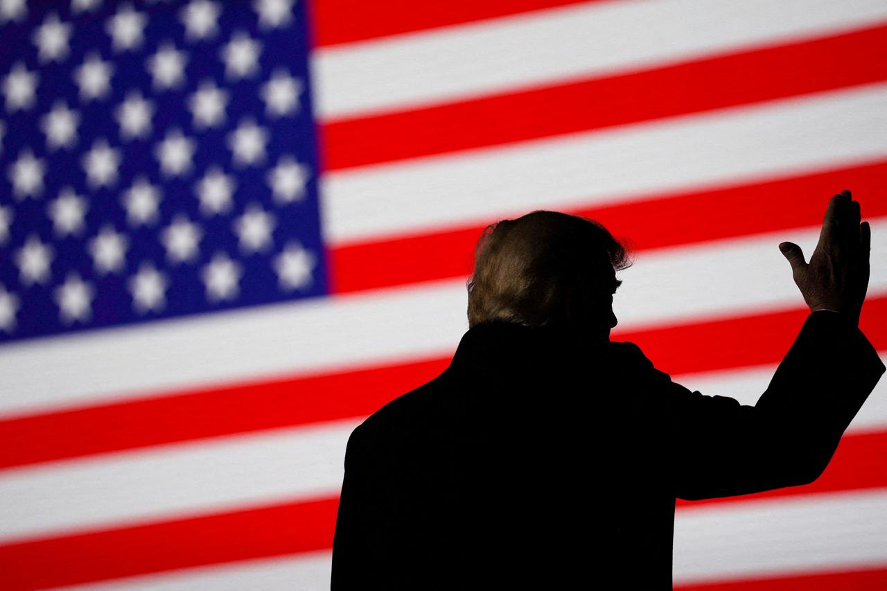 FILE PHOTO: Donald Trump holds a rally in Conroe, Texas