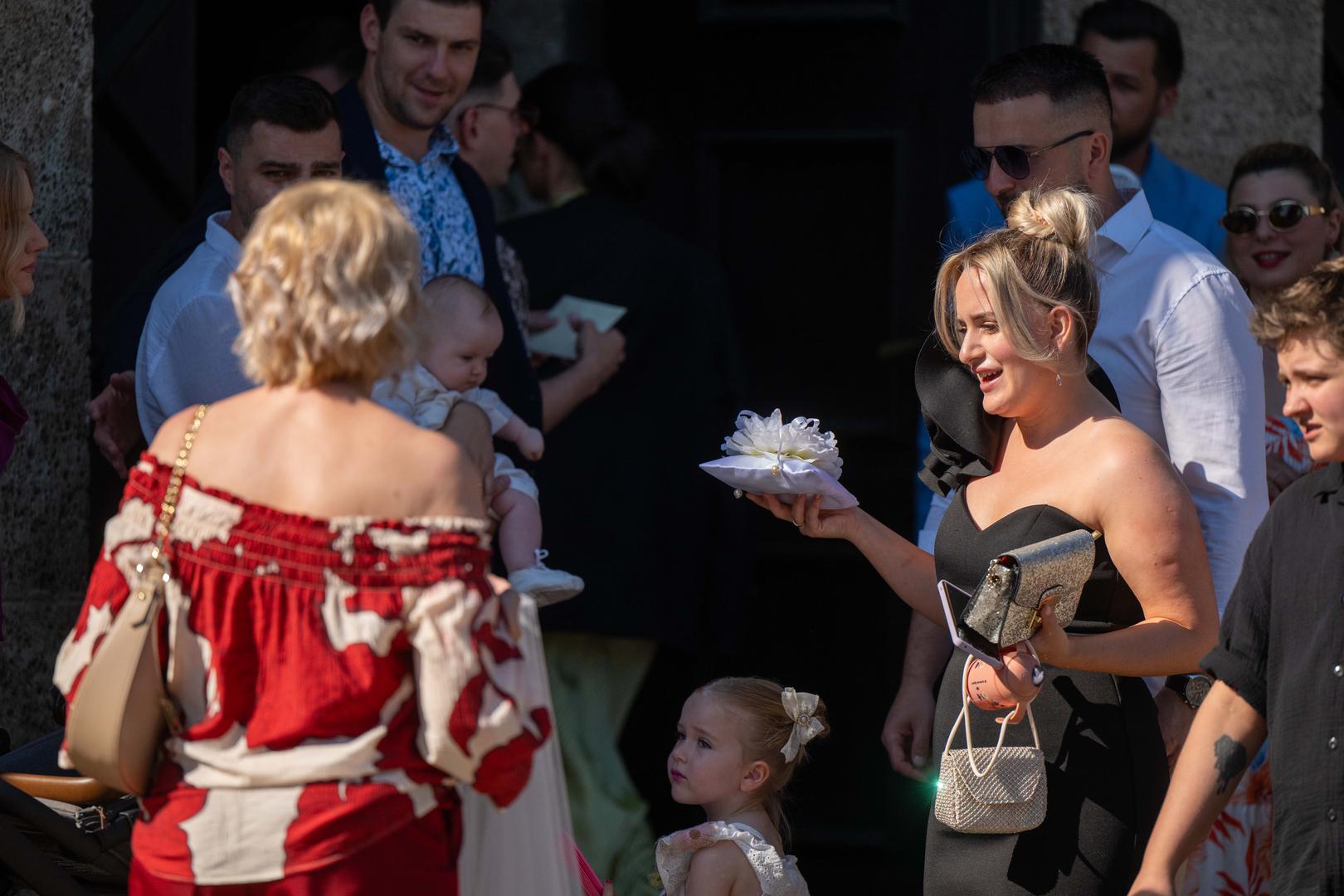 21.07.2024., Zagreb - Vjencanje Matije Cveka i Miriam Cikron u crkvi sv. Antuna Padovanskog na Svetom Duhu. Photo: Neva Zganec/PIXSELL