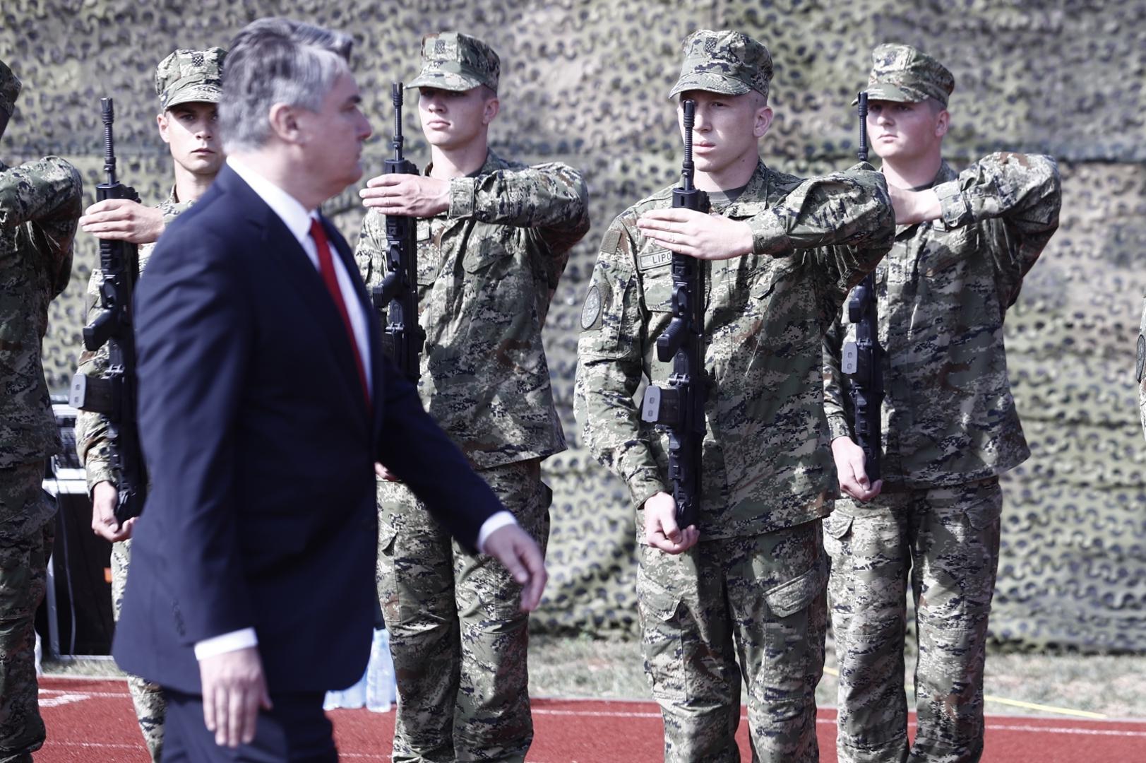 05.08.2021., Knin - Svecani program i dolazak drzavnih duznosnika povodom Dana pobjede i domovinske zahvalnosti te Dana hrvatskih branitelja na stadionu NK Dinara. Zoran Milanovic. Photo: Milan Sabic/PIXSELL