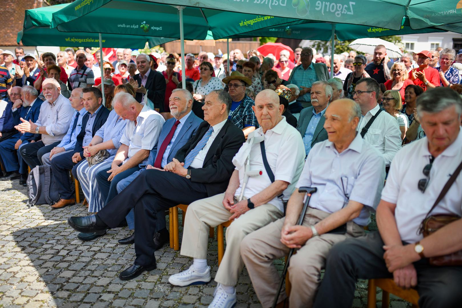 21.05.2022. Kumrovec - Oko rodne kuce Josipa Broza Tita odrzava se "Dan mladosti", a njegove pristase okupile su se kako bi obiljezili njegov 130 rodjendan.  Photo: Josip Regovic/PIXSELL