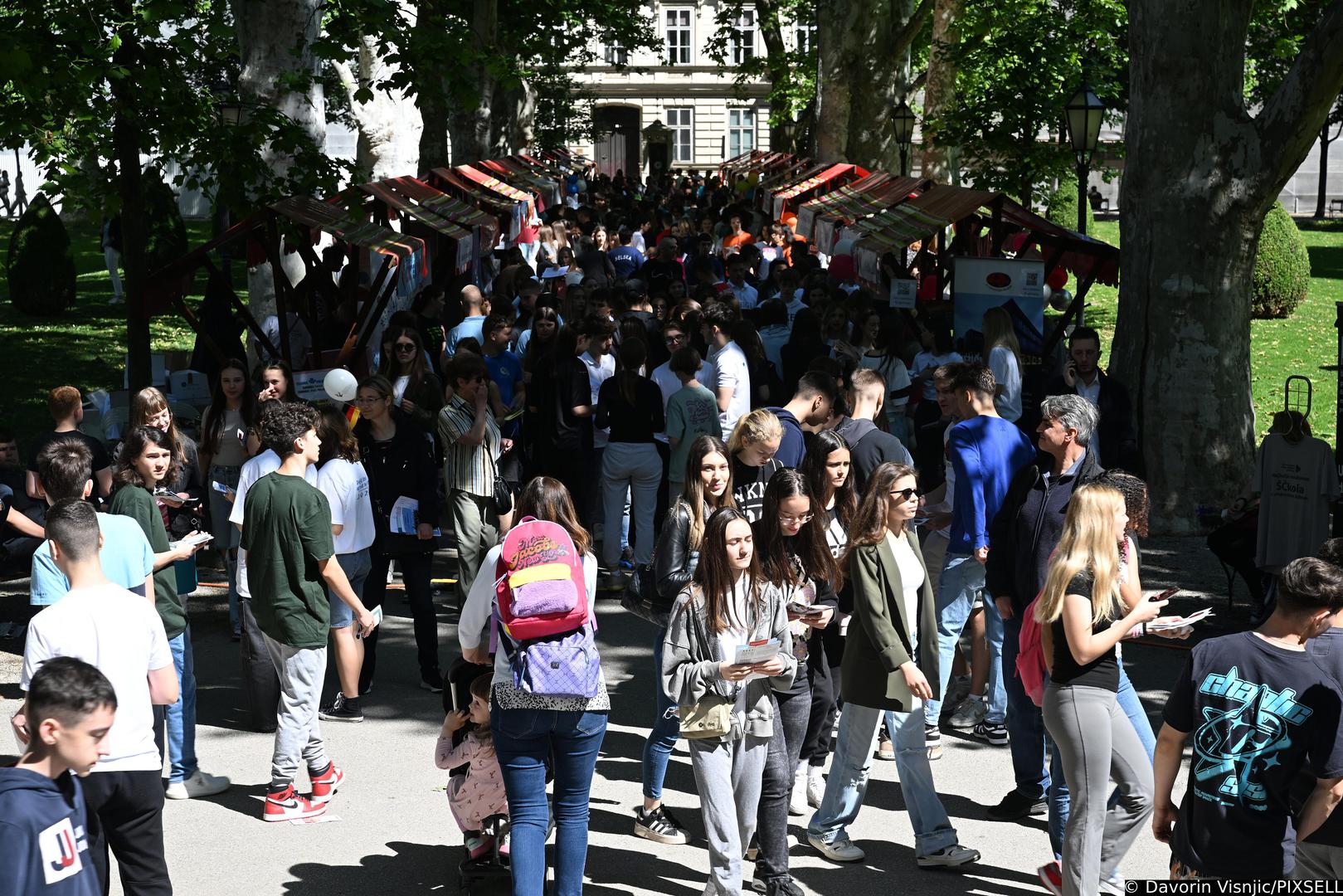 10.5.2024., Zagreb - Na Zrinjevcu se odrzava 18. izdanje manifestacije Dojdi osmas, Zagreb te zove na kojoj se predstavljaosamdesetak  srednjih skola. Photo: Davorin Visnjic/PIXSELL