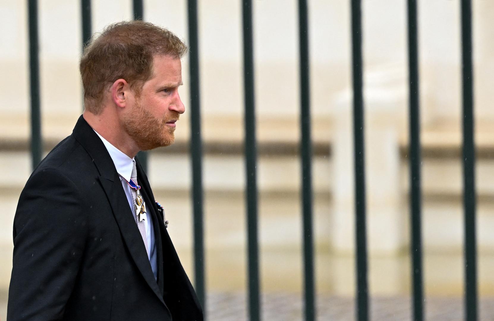 Britain's Prince Harry, Duke of Sussex arrives to attend Britain's King Charles and Queen Camilla coronation ceremony at Westminster Abbey, in London, Britain May 6, 2023. REUTERS/Toby Melville/Pool Photo: Toby Melville/REUTERS