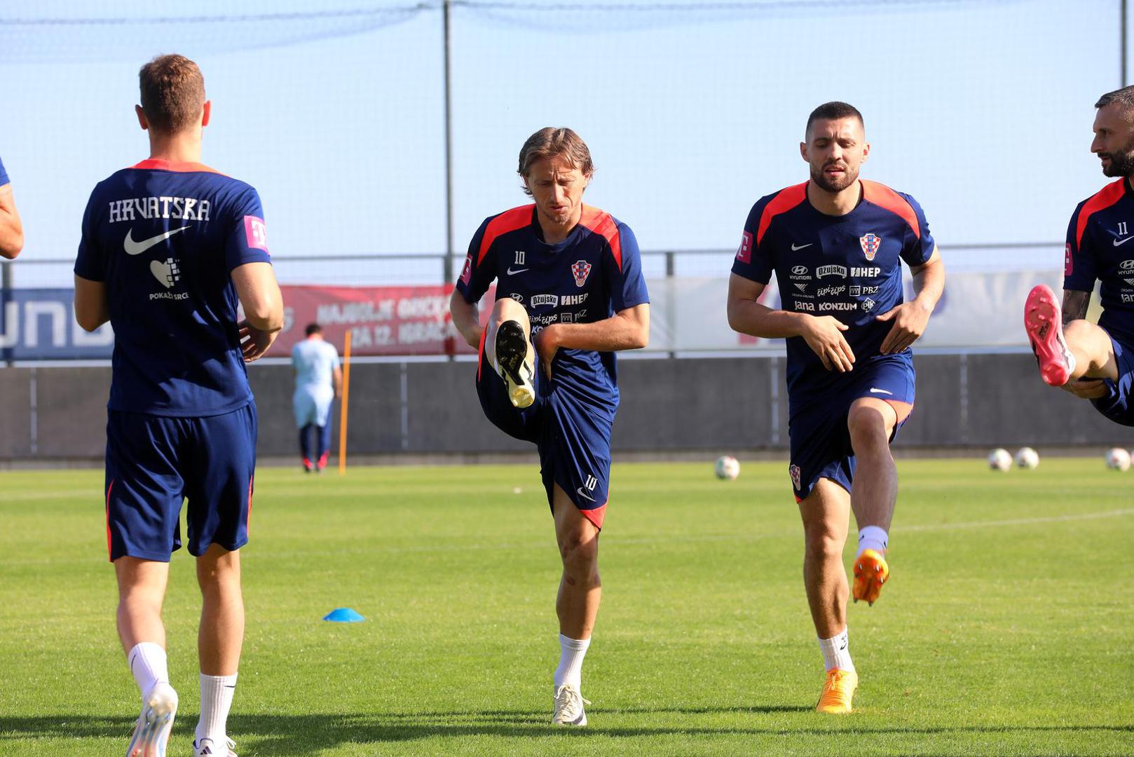 06.06.2024., Rijeka - Trening Hrvatske nogometne reprezentacije na pomocnom terenu stadiona na Rujevici. Photo: Goran Kovacic/PIXSELL