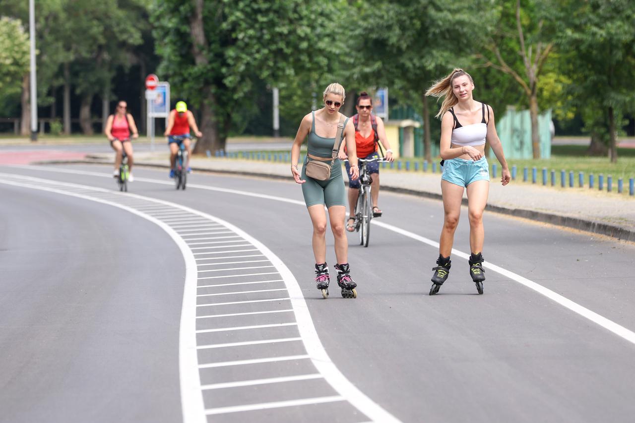 Zagreb: Tek rijetki građani spas od vrućina potražili na Jarunu