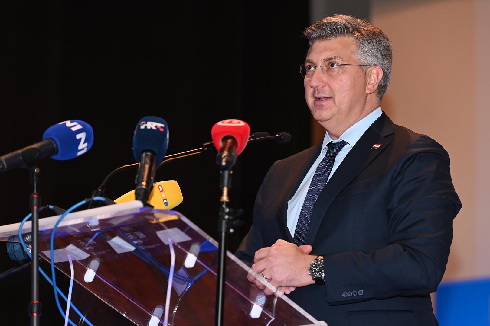 23.05.2023., Gospic
- Premijer Andrej Plenkovic nazocio je svecanoj sjednici povodom 200. obljetnice  rodjenja Ante Starcevica i Dana Zupanije Licko senjske. 
 Photo: Dino Stanin/PIXSELL