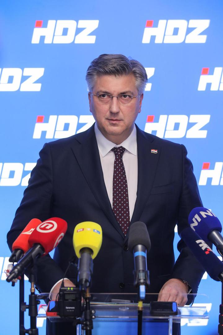 04.03.2024., Zagreb - U GO HDZ-a Grada Zagreba odrzana je sjednica sireg predsjednistva HDZ-a. Andrej Plenkovic. Photo: Tomislav Miletic/PIXSELL