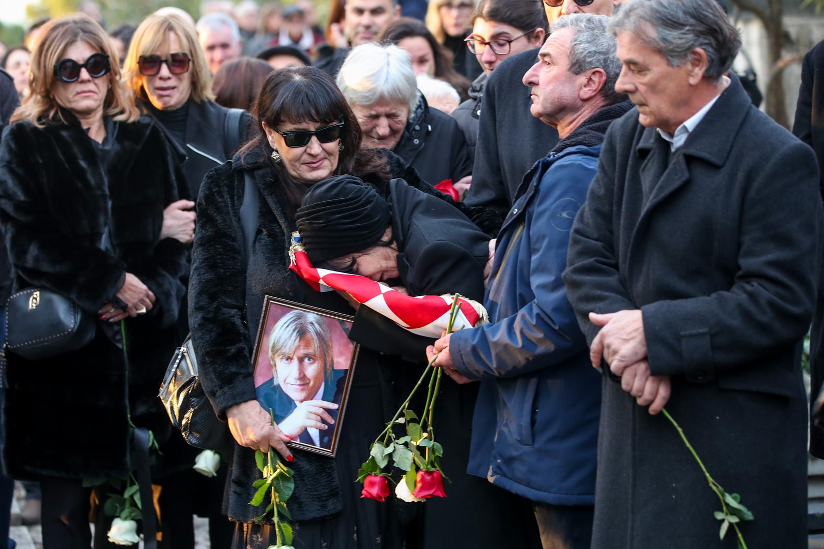 30.12.2023., Metkovic - Posljednji ispracaj Jurice Popovica na groblju Sv. Ivana u Metkovicu. Photo: Zvonimir Barisin/PIXSELL