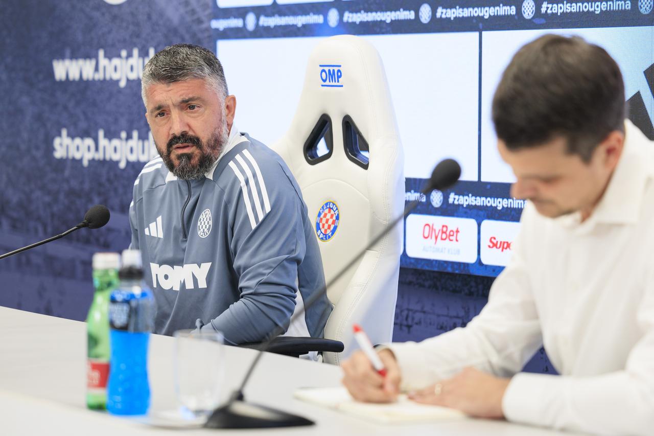 Split: Trener HNK Hajduk Gennaro Gattuso obratio se medijima uoči utakmice protiv NK Lokomotiva