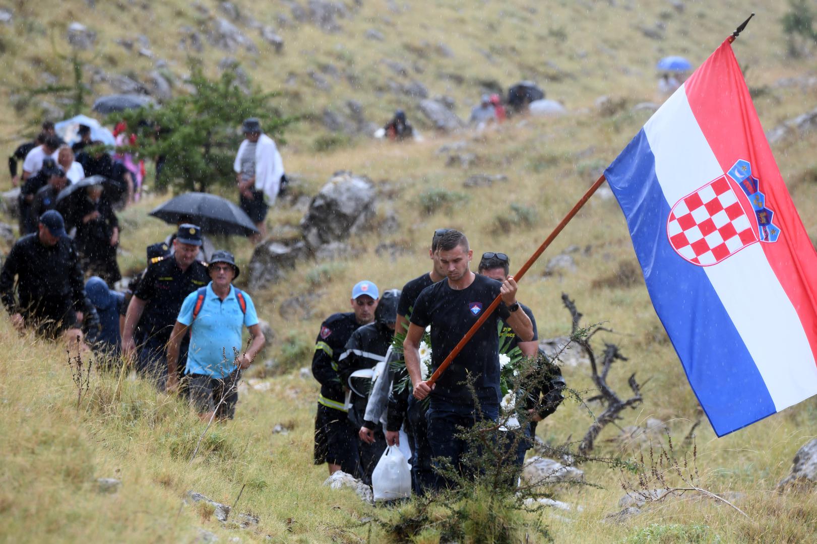 30.08.2023., Kornati - Na Kornatima obiljezena godisnjica tragedije u kojoj je poginulo 12 vatrogasaca. Photo: Hrvoje Jelavic/PIXSELL