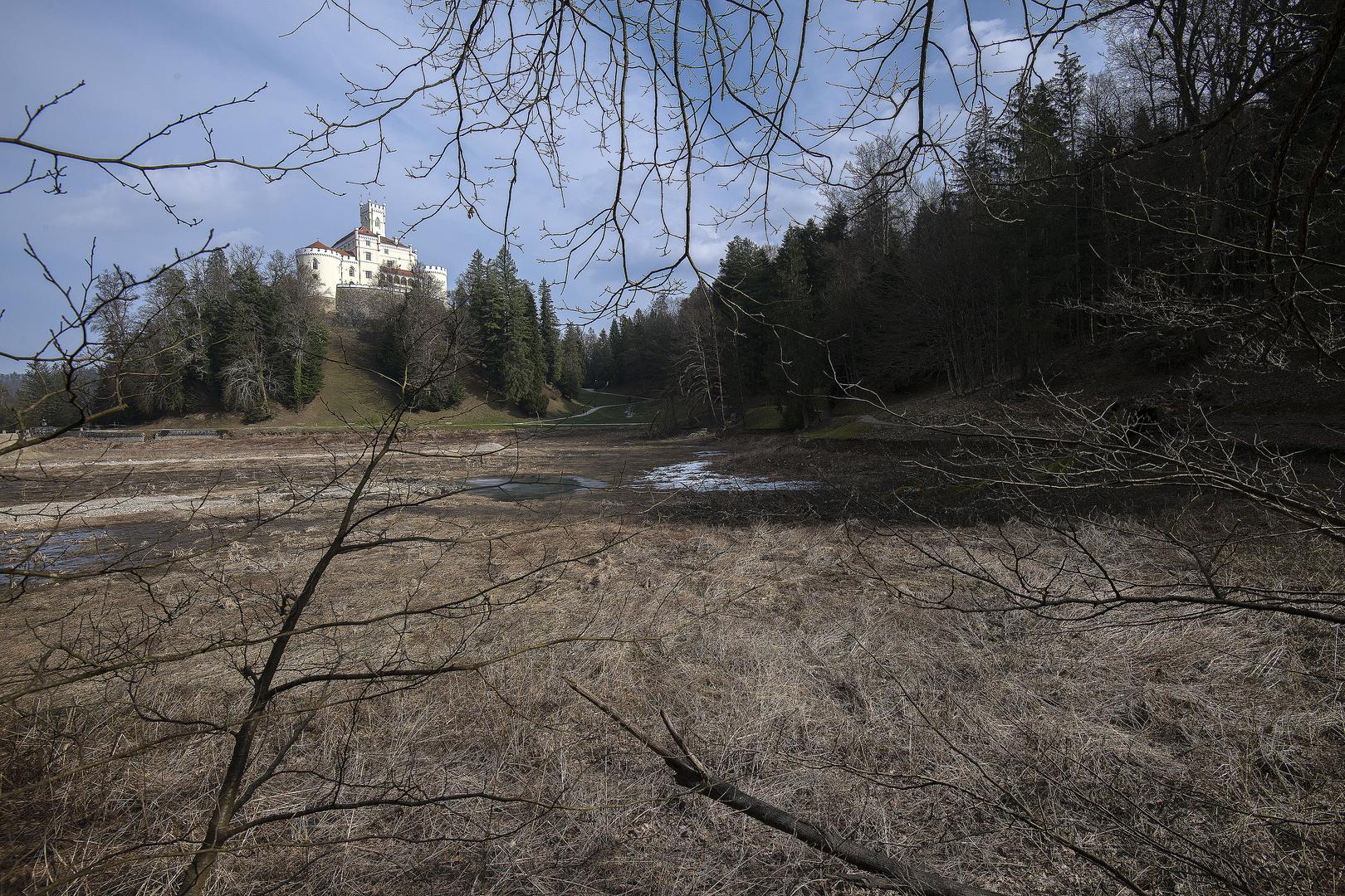 24.02.2023., Trakoscan- Stoje radovi na izmuljivanju jezera Trakoscan. Photo: Vjeran Zganec Rogulja/PIXSELL