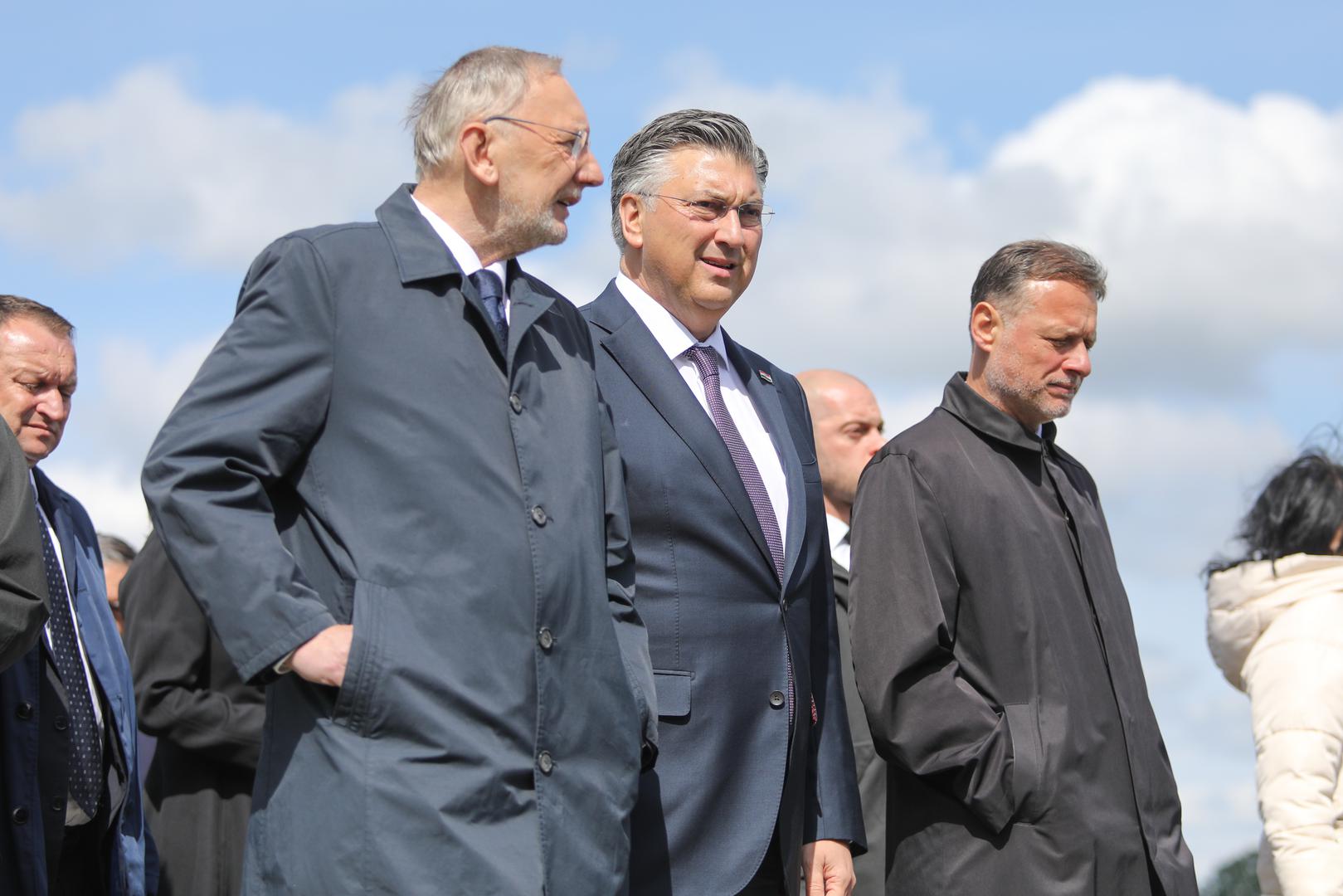 21.04.2024., Jasenovac - Povodom dana sjecanja na zrtve ustaskog logora u Jasenovcu odrzana je komemoracija te kolona sjecanja. Photo: Luka Batelic/PIXSELL