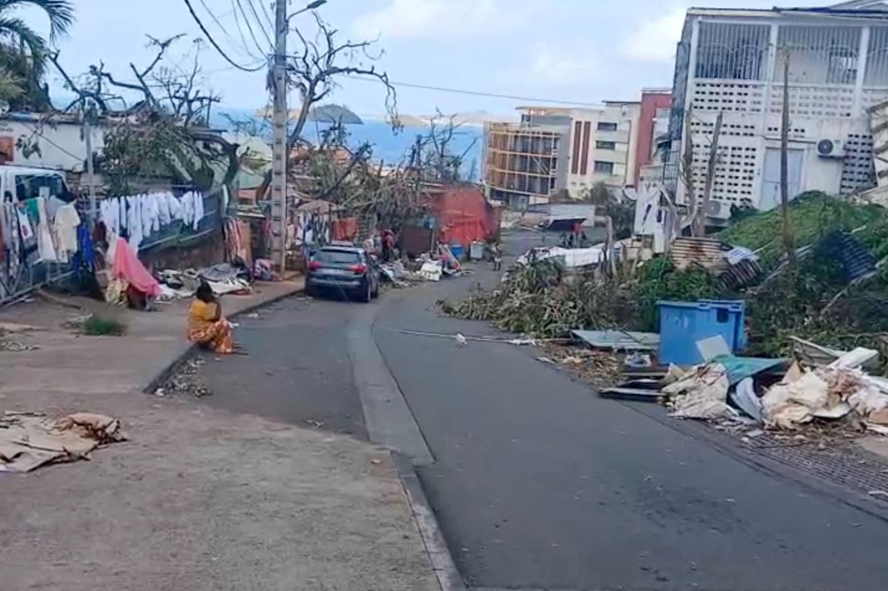 Drone footage reveals trail of destruction left by cyclone Chido in Mozambique