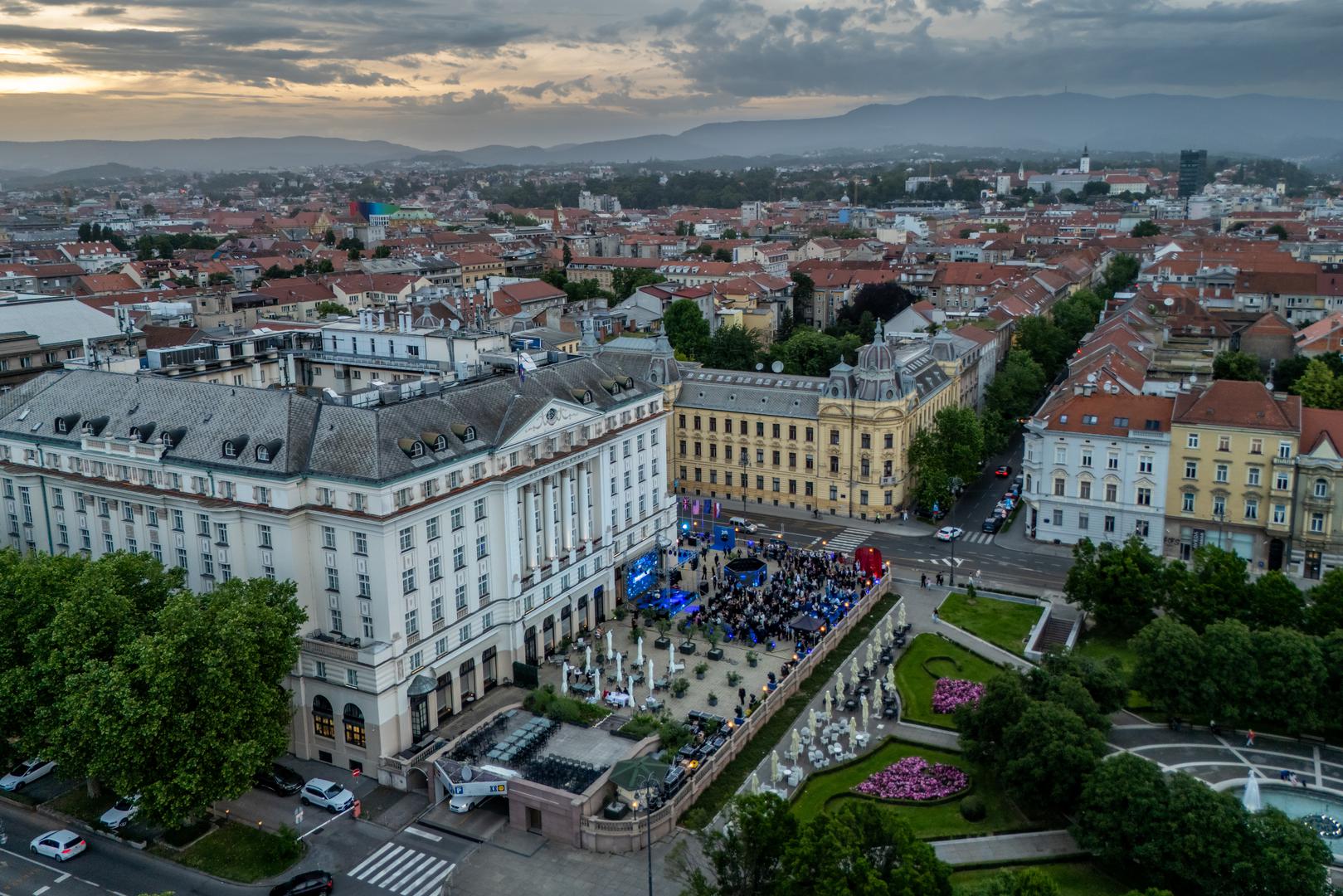 20.05.2024., Zagreb - Svecana proslava 20. rodjendana Poslovnog dnevnika u hotelu Esplanade. Fotografije iz zraka. Photo: Igor Kralj/PIXSELL