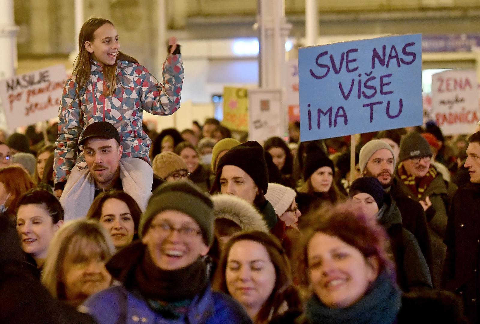 08.03.2022., Zagreb - Sestu godinu zaredom u Zagrebu se odrzava prosvjedni mars pod parolom "Danas mars, sutra strajk". Photo: Marko Lukunic/PIXSELL