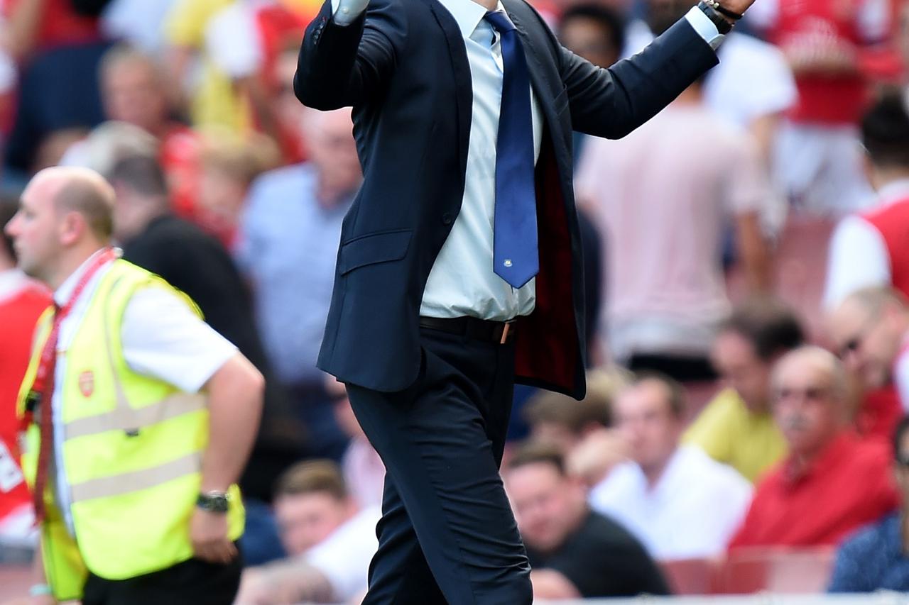 Soccer - Barclays Premier League - Arsenal v West Ham United - Emirates StadiumWest Ham United manager Slaven Bilic celebrates victory after the Barclays Premier League match at the Emirates Stadium, London.Andrew Matthews Photo: Press Association/PIXSELL