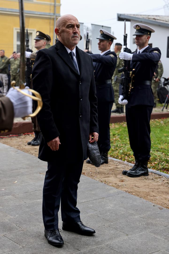 08.11.2024., Gospic - Predsjednik Republike i vrhovni zapovjednik Oruzanih snaga Republike Hrvatske Zoran Milanovic sudjelovao je na obiljezavanju 32. obljetnice ustrojavanja 9. gardijske brigade „Vukovi“ i Dana Motorizirane bojne „Vukovi“ Gardijske mehanizirane brigade Photo: Sime Zelic/PIXSELL